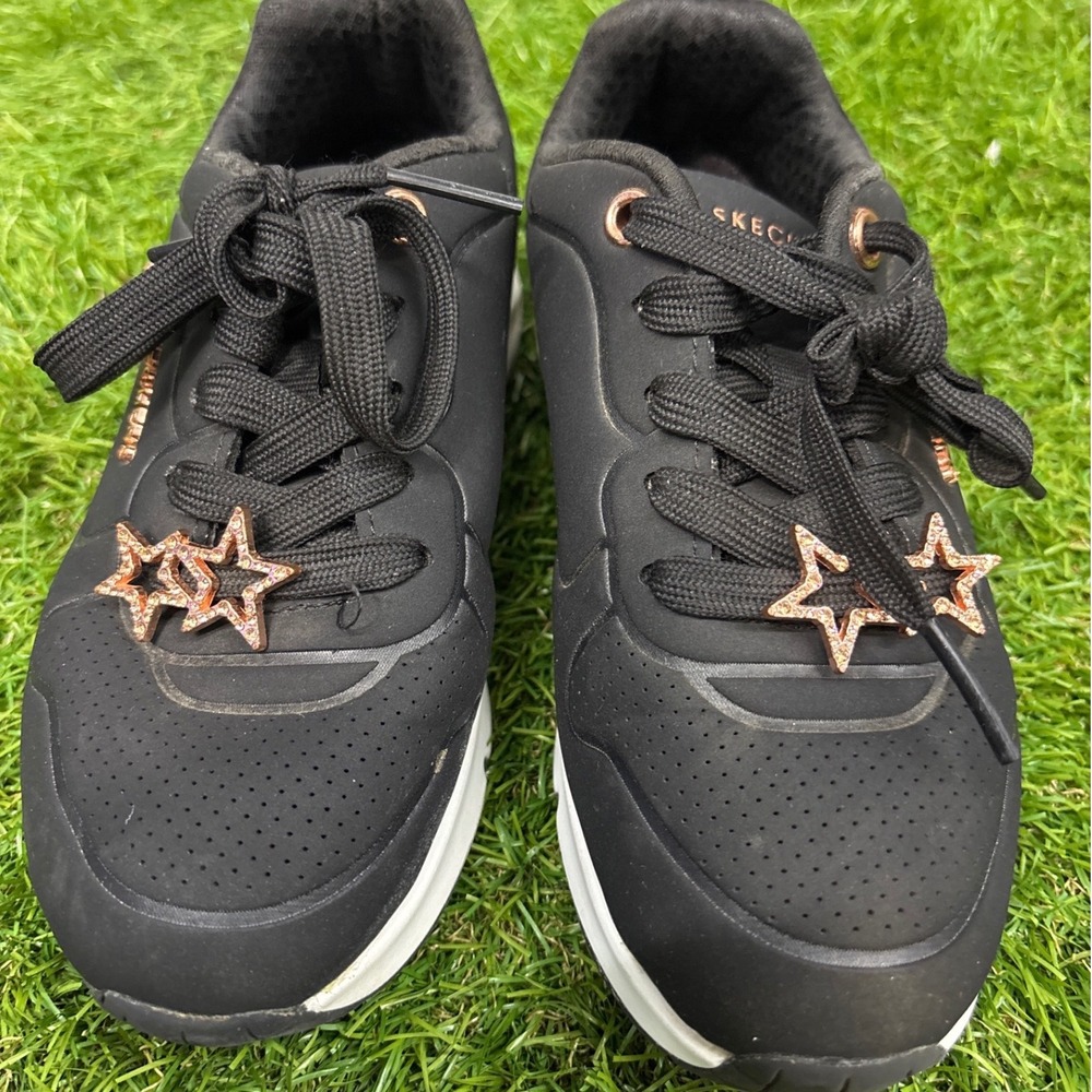 Skechers Uno Gen1 Starry Vibe Kids Size 1 Black Rose Gold Good‎